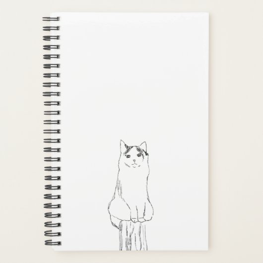 Niedliche Katzen Sketch Moderne Planer (Vorderseite)