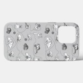 Niedliche Katzen spielen und ein schwaches Muster Case-Mate iPhone Hülle (Rückseite (Horizontal))