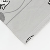 Niedliche Katzen spielen und ein schwaches Muster  Fleecedecke (Ecke)