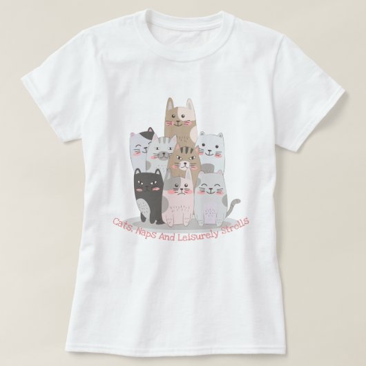 Niedliche Katzen T-Shirt (Design vorne)