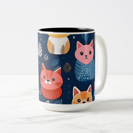 niedliche Katzen Tasse (VorderseiteRechts)