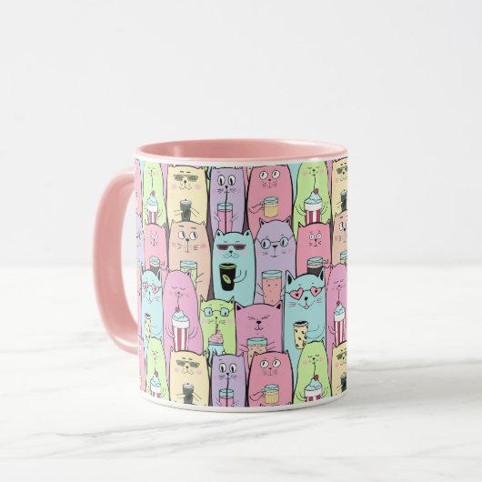 Niedliche Katzen Tasse (Vorderseite Links)