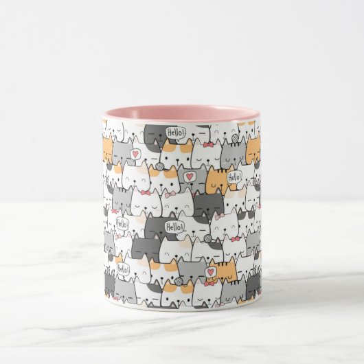 Niedliche Katzen Tasse (Zentrum)