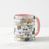 Niedliche Katzen Tasse (VorderseiteRechts)