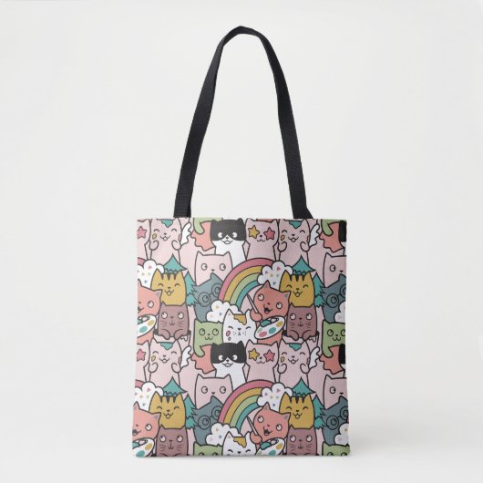 Niedliche Katzen Totbeutel Tasche (Vorderseite)