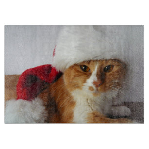 Niedliche Katzen-tragendes Schneidebrett