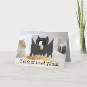 Niedliche Katzen Trick oder behandeln Sie sich sel Karte (Vorderseite)