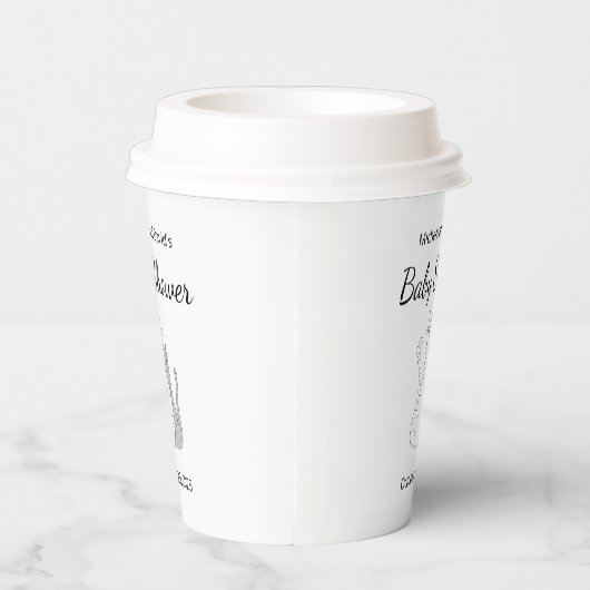 Niedliche Katzen Twins Baby Duschgeschlecht neutra Pappbecher (Rechts)