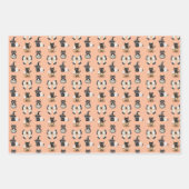 Niedliche Katzen und GeisterHalloween Geschenkpapier Set (Vorderseite 3)