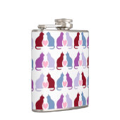 Niedliche Katzen- und Herzmuster Flachmann (Rechts)