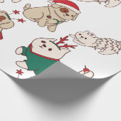 Niedliche Katzen und Hunde Weihnachten Geschenkpapier (Ecke)