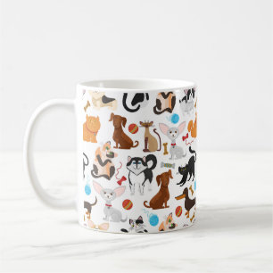 Niedliche Katzen- und Hundetasse Kaffeetasse