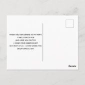 Niedliche Katzen und Kürbis Halloween Muster Danke Postkarte (Rückseite)