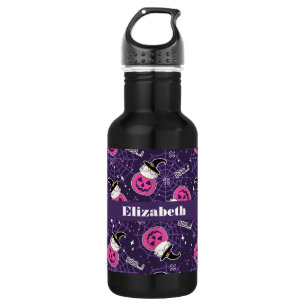 Niedliche Katzen und Kürbis Halloween-Muster Edelstahlflasche