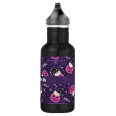 Niedliche Katzen und Kürbis Halloween-Muster Edelstahlflasche (Rechts)