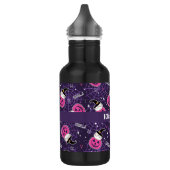 Niedliche Katzen und Kürbis Halloween-Muster Edelstahlflasche (Links)