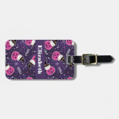 Niedliche Katzen und Kürbis Halloween-Muster Gepäckanhänger (Vorderseite horizontal)