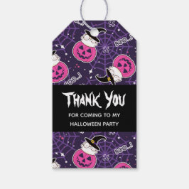 Niedliche Katzen und Kürbis Halloween-Muster Geschenkanhänger