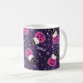 Niedliche Katzen und Kürbis Halloween-Muster Kaffeetasse (VorderseiteRechts)