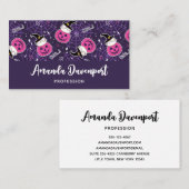 Niedliche Katzen und Kürbis Halloween-Muster Visitenkarte (Vorne/Hinten)