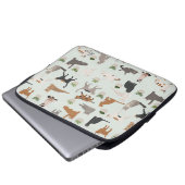 Niedliche Katzen und Pflanze Laptopschutzhülle (Vorne Knopf)