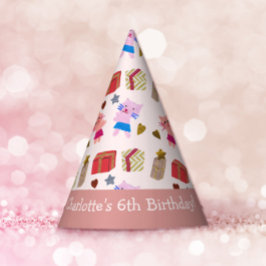 Niedliche Katzen und Präsent Rosa Kindergeburtstag Partyhütchen