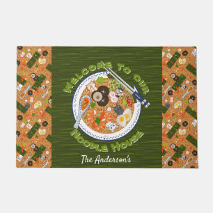 Niedliche Katzen und Ramen Fußmatte