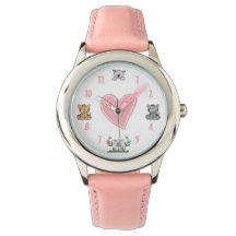 Niedliche Katzen und rosa Herz