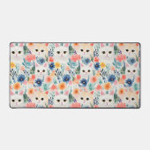 Niedliche Katzen und Wildblumen Schreibtischunterlage (Vorderseite)