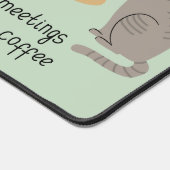 Niedliche Katzen und Zitate zeigen Grün Schreibtischunterlage (Ecke)