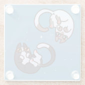 Niedliche Katzen Untersetzer (Rückseite)