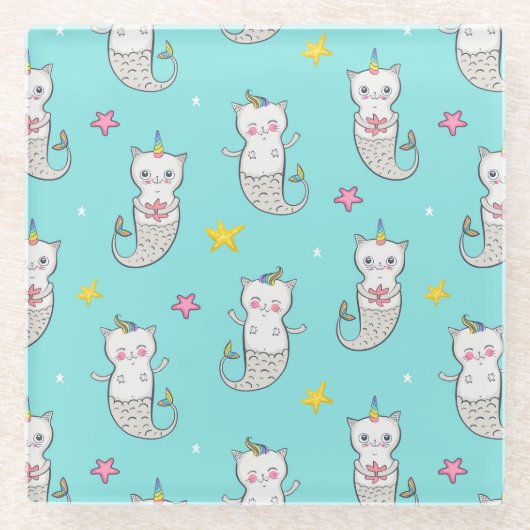 Niedliche Katzen Untersetzer (Vorderseite)