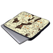 Niedliche Katzen Vintages Hintergrundbild Laptopschutzhülle (Vorne Knopf)