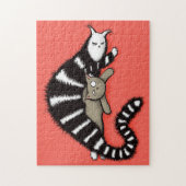 Niedliche Katzen von Mutter und Kind Puzzle (Vertikal)