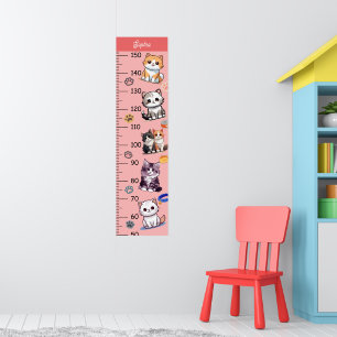 Niedliche Katzen-Wachstumstabelle Poster