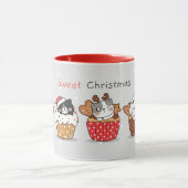 Niedliche Katzen Weihnachten Tasse (Zentrum)