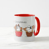 Niedliche Katzen Weihnachten Tasse (VorderseiteRechts)