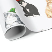 Niedliche Katzen Weihnachtswrapping Papier Geschenkpapier (Rolleneckpunkt)