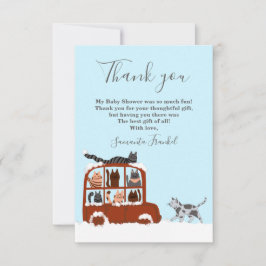 Niedliche Katzen Winter Geburtstagskind Dankeskarte