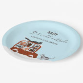 Niedliche Katzen Winterkalt Kinderdusche Pappteller (Schrägansicht)