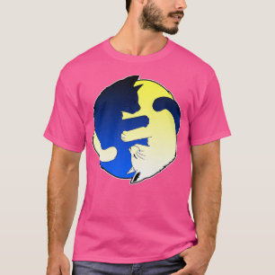 Niedliche Katzen Ying Yang, Yin Yang T-Shirt