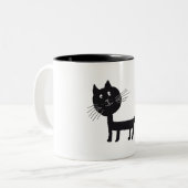 Niedliche Katzen Zeichnend Tasse (Vorderseite Links)
