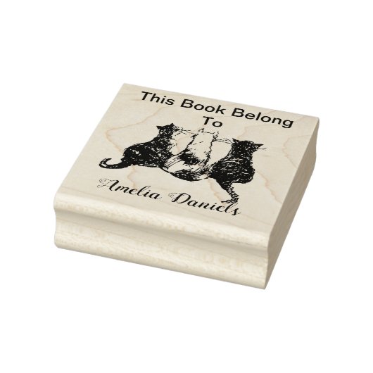Niedliche Katzen, zu denen dieses Buch gehört Gummistempel (Stempel)