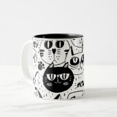 Niedliche Katzen Zweifarbige Tasse (Vorderseite Links)