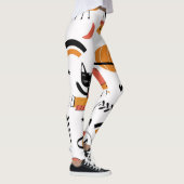 Niedliche Katzenastronauten: Kinder Vintages Desig Leggings (Rechts)