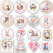 Niedliche Katzenaufkleber Aufkleber (Vorderseite)