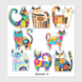 Niedliche Katzenaufkleber Aufkleber (Blatt)