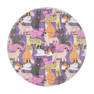 Niedliche Katzenaufteilung Schneidebrett