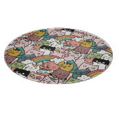 Niedliche Katzenaufteilung Schneidebrett (Ecke)