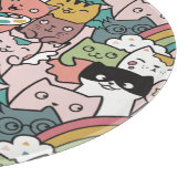 Niedliche Katzenaufteilung Schneidebrett (Ecke)